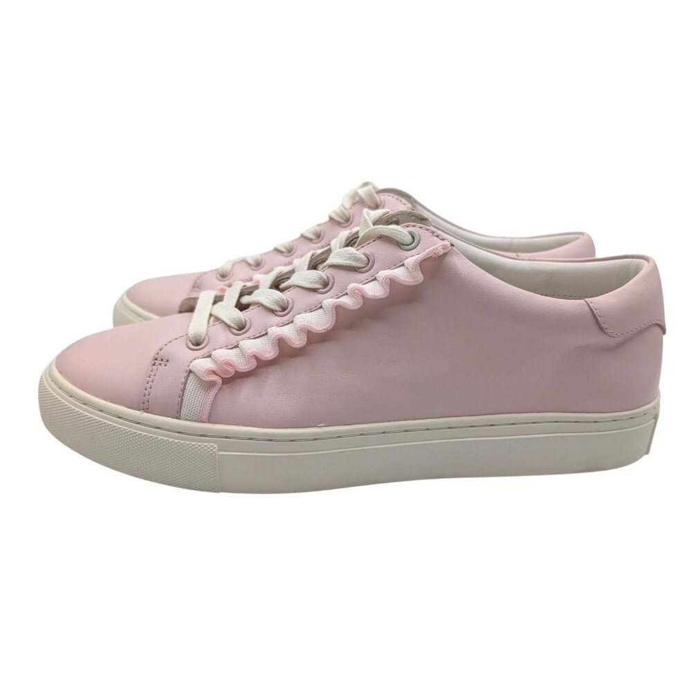 Tory Burch Sport Pink and White Ruffle Sneakers Women's 9M - Picture 2 of 11